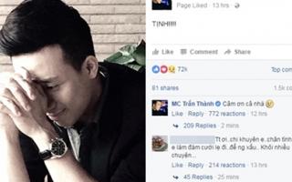 Giữa tâm bão scandal, Trấn Thành bất ngờ đăng bức ảnh 'Lạ' 