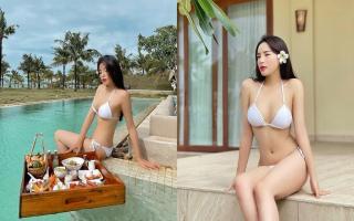 Hoa hậu Kỳ Duyên tự tin khoe vóc dáng nuột nà đến từng centimet với bikini trắng