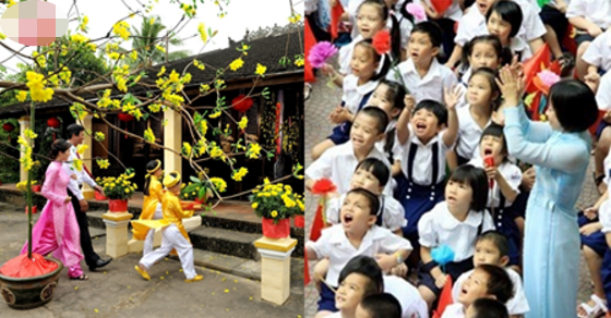 Học sinh được nghỉ Tết Đinh Dậu gần nửa tháng